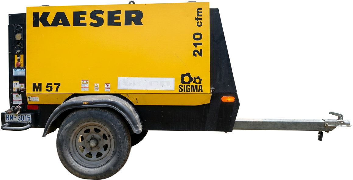 Compresor de aire remolcable Kaeser M57 de 210 CFM