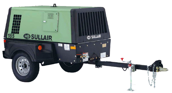 Compresor de aire remolcable de 185 CFM
